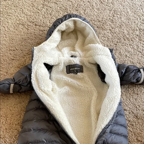 Gray Infant Snowsuit/Bunting - Picture 4 of 5